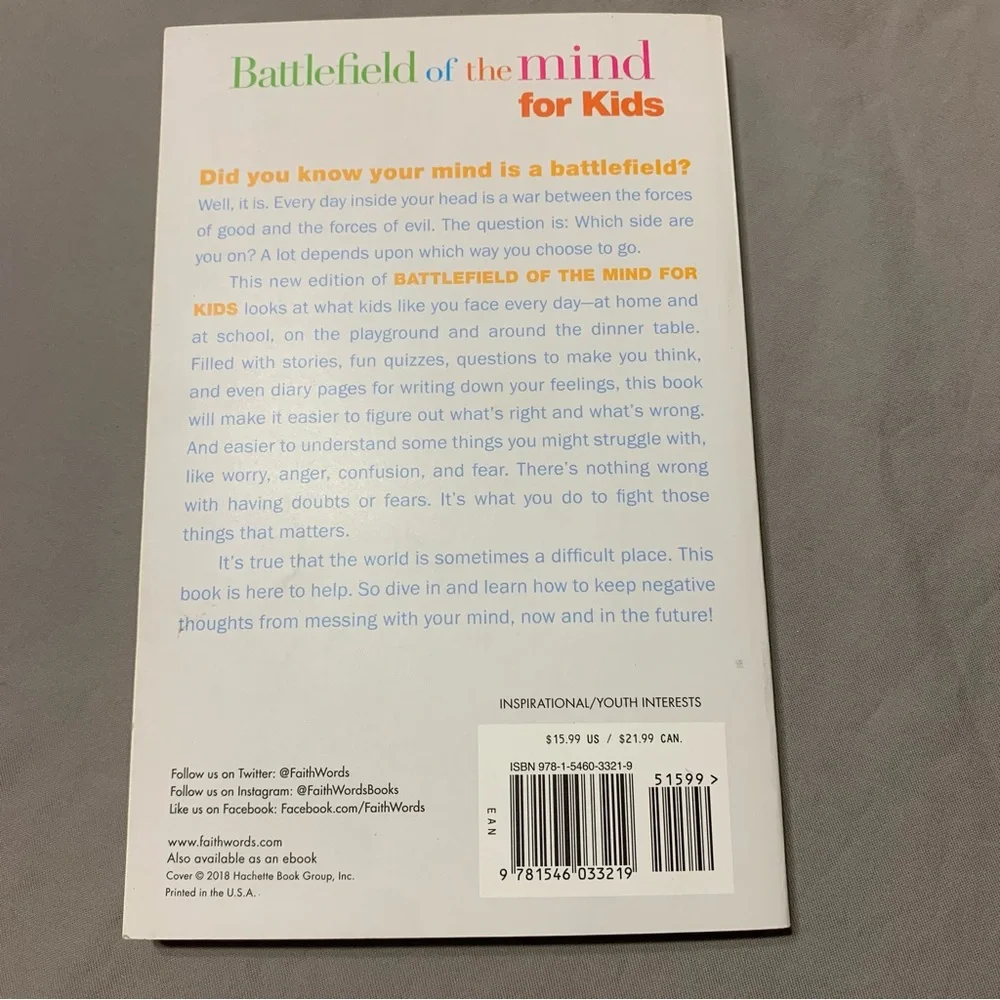Battlefield of the Mind for Kids Book by Joyce‎ Meyer